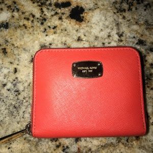 Orange Michael Kors wallet
